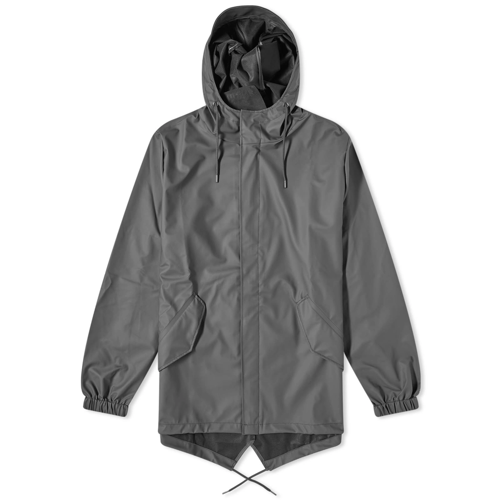 RAINS Men's Long Jacket Grey