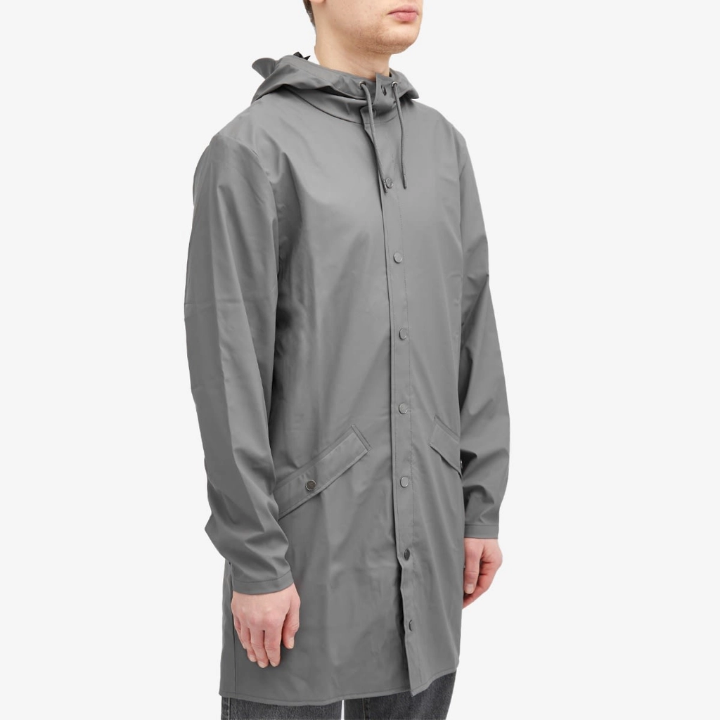 RAINS Men's Long Jacket Grey