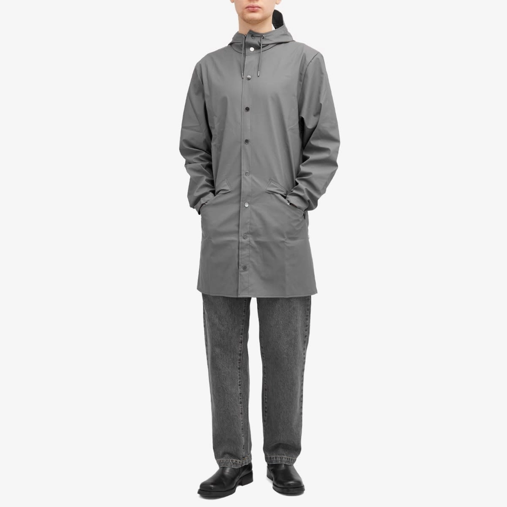 RAINS Men's Long Jacket Grey