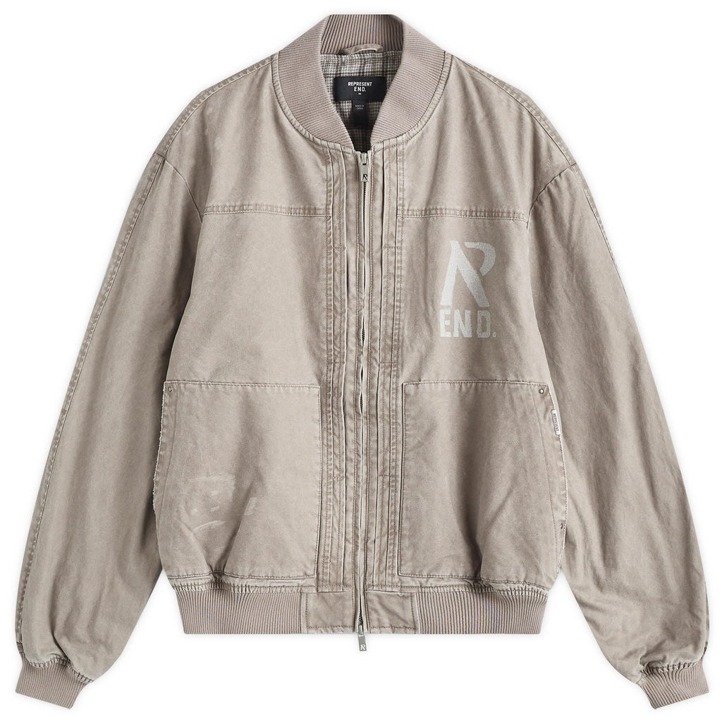 Represent END. x  Men's Utility Bomber Jacket Vintage Brown