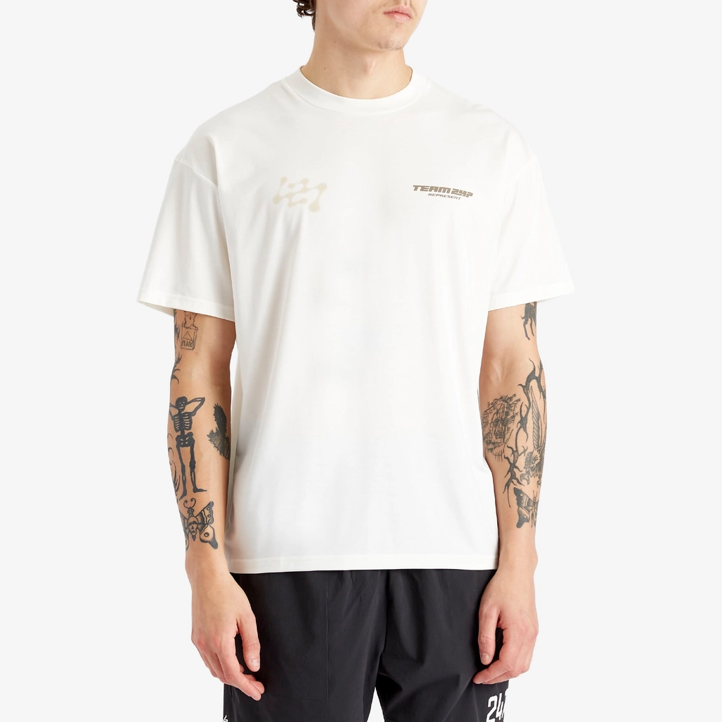 Represent Men's 247 Future Terrains Oversized T-Shirt Flat White