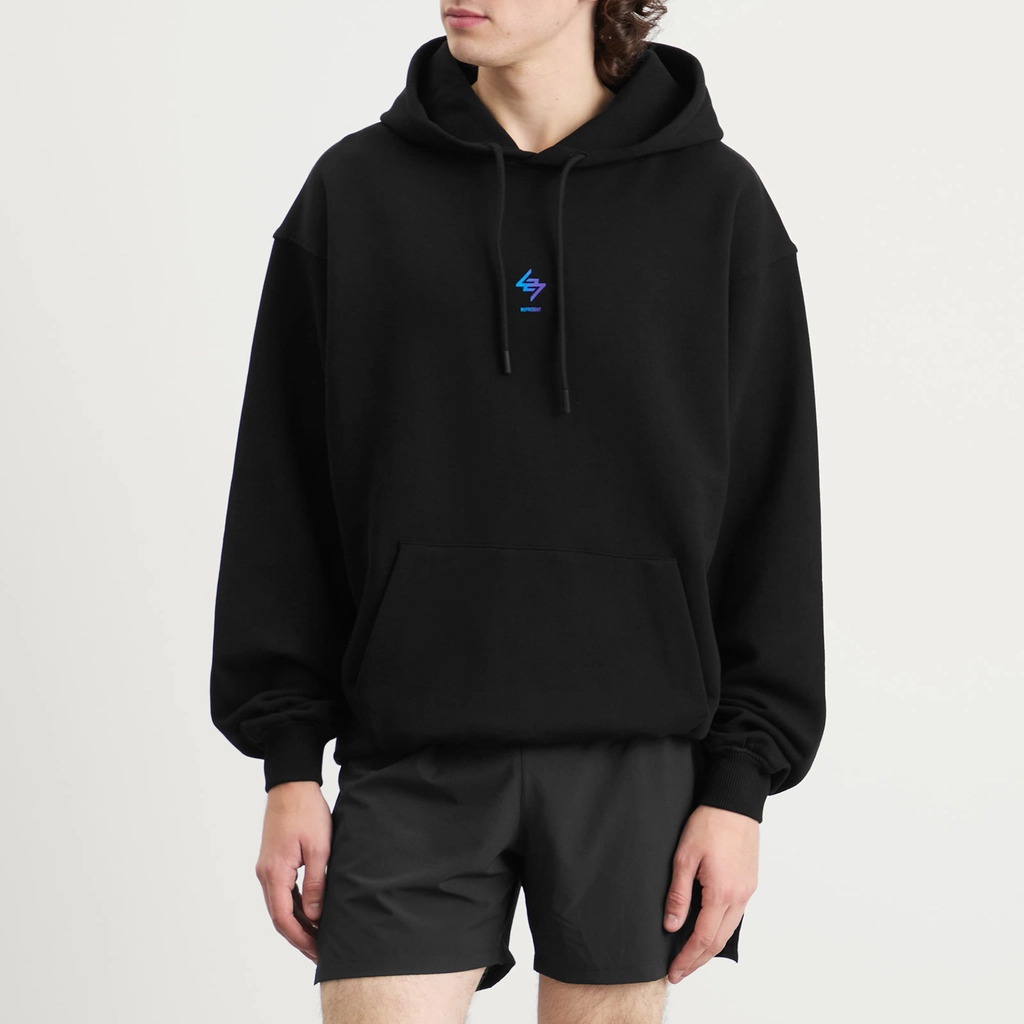 Represent Men's 247 Oversized Hoodie Black/Purple Fade