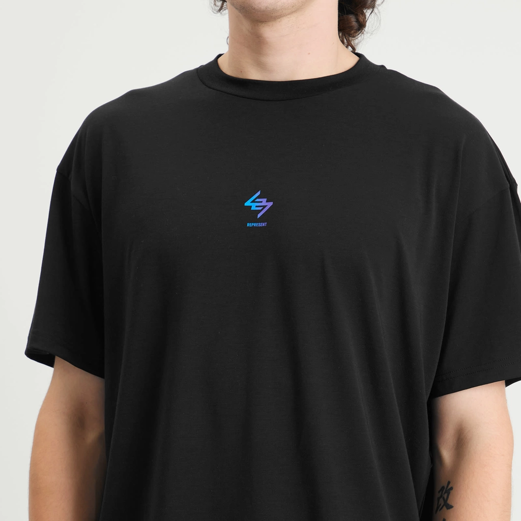Represent Men's 247 Oversized T-Shirt Black/Purple Fade