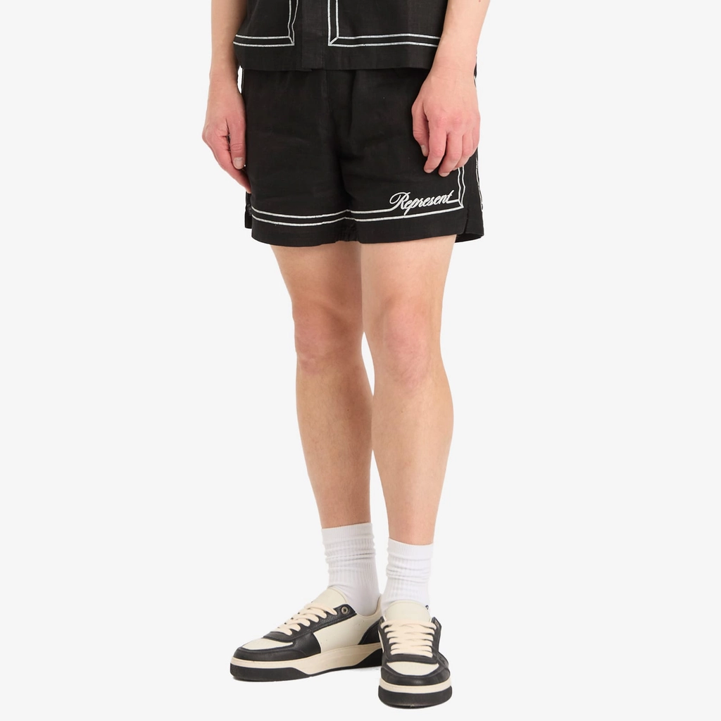 Represent Men's Border Vacation Short Jet Black