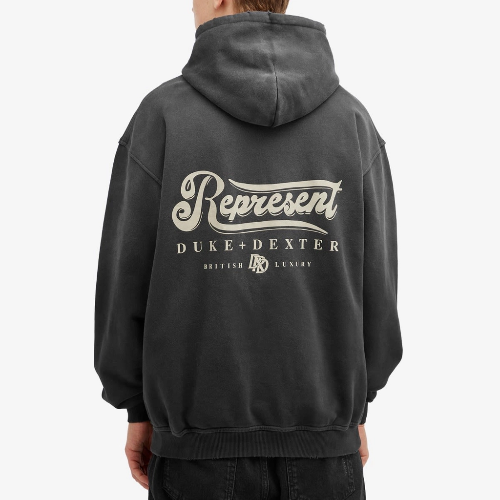 Represent Men's D+D British Luxury Hoodie Stained Black