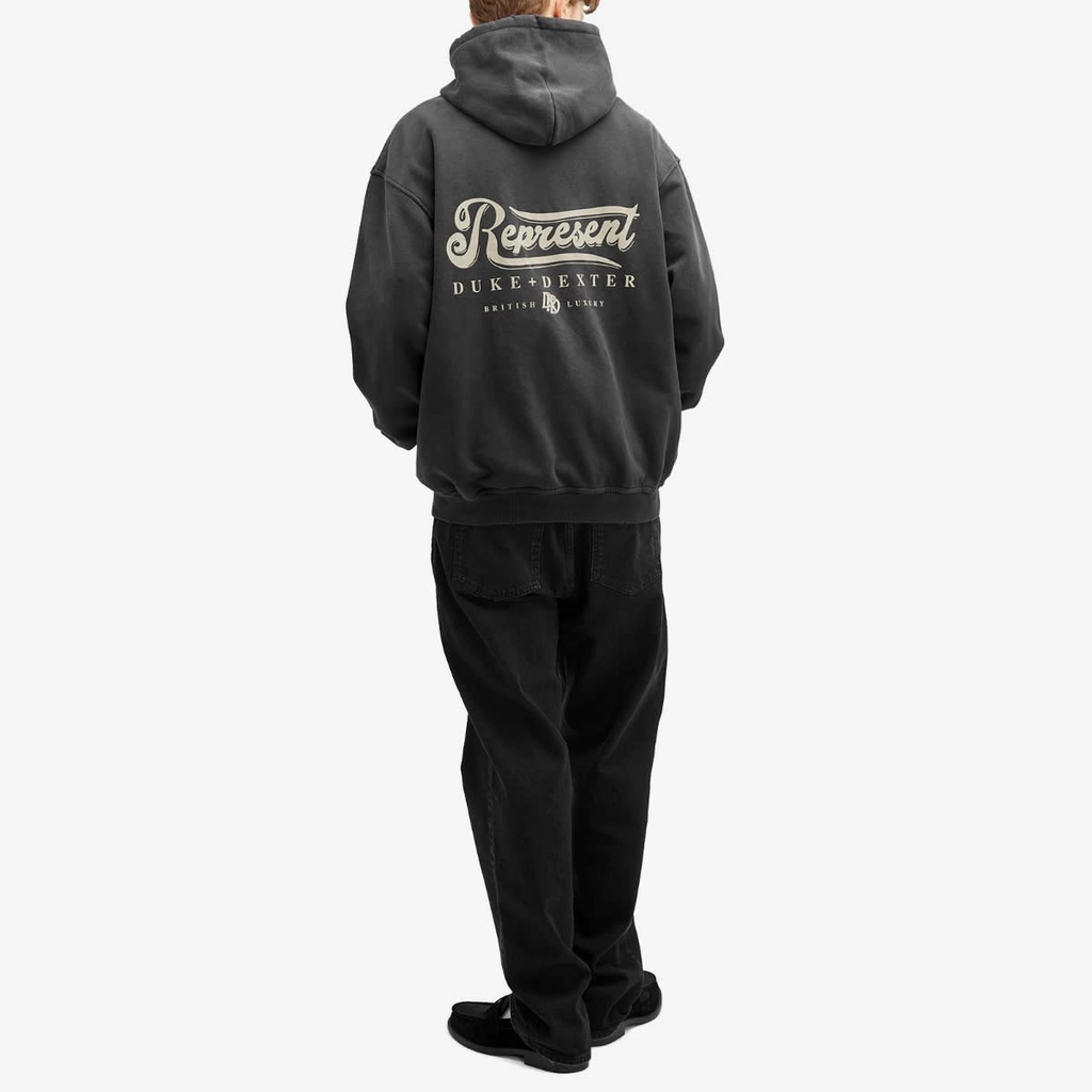 Represent Men's D+D British Luxury Hoodie Stained Black