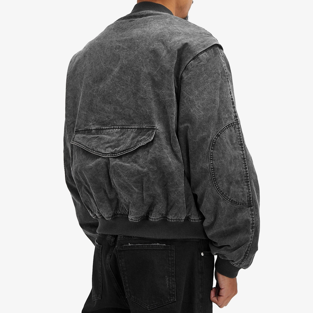 Represent Men's Inset Sleeve Bomber Stained Black