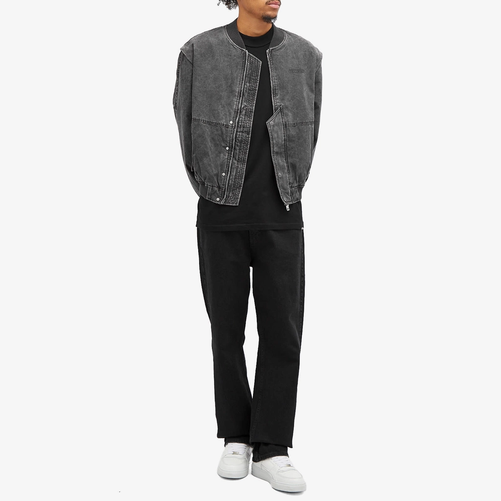 Represent Men's Inset Sleeve Bomber Stained Black