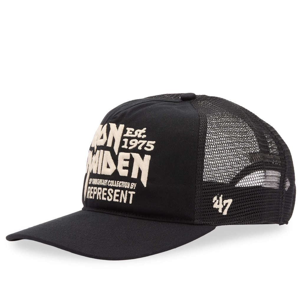 Represent Men's Iron Maiden Anniversary Trucker Washed Black