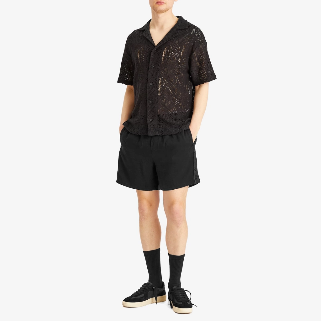 Represent Men's Knitted Panel Shorts Black
