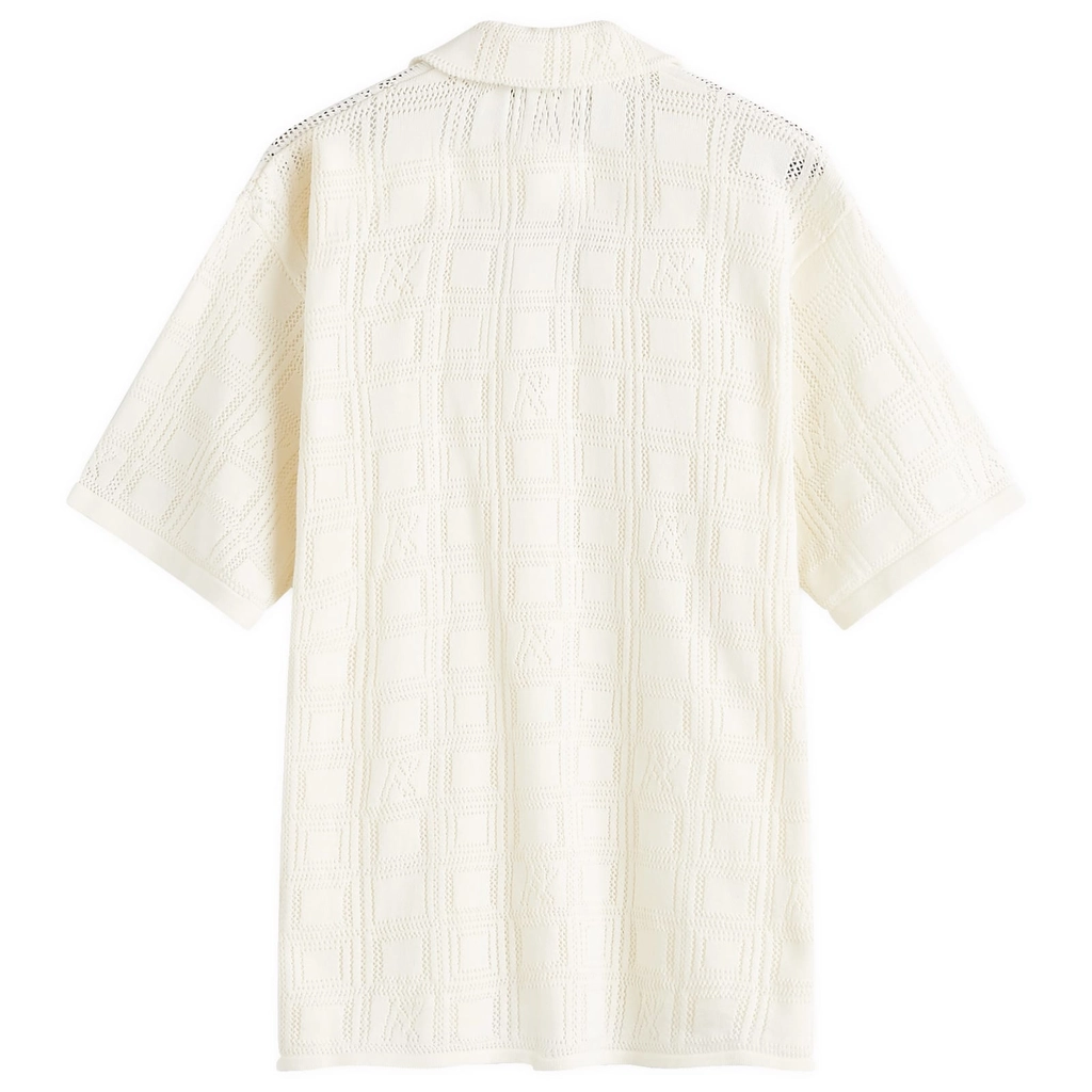 Represent Men's Lace Knitted Vacation Shirt Chalk