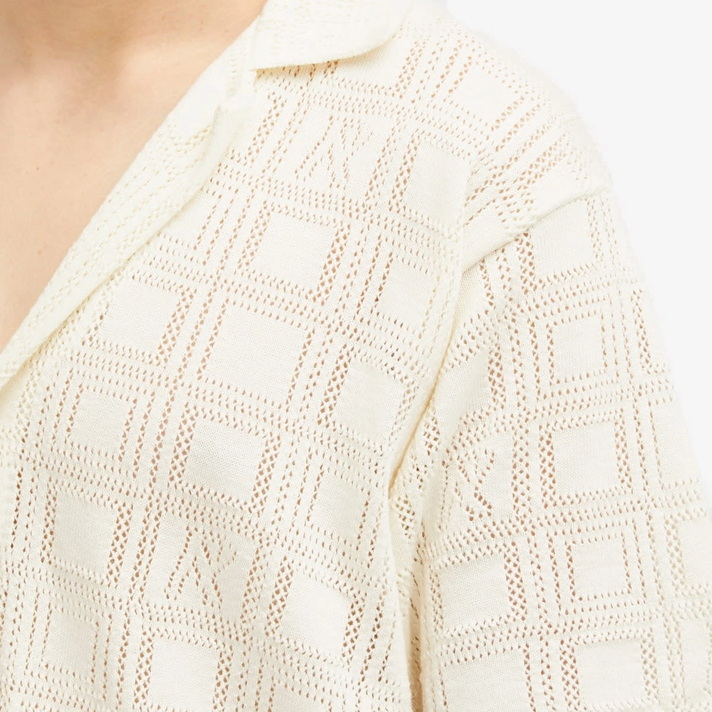Represent Men's Lace Knitted Vacation Shirt Chalk