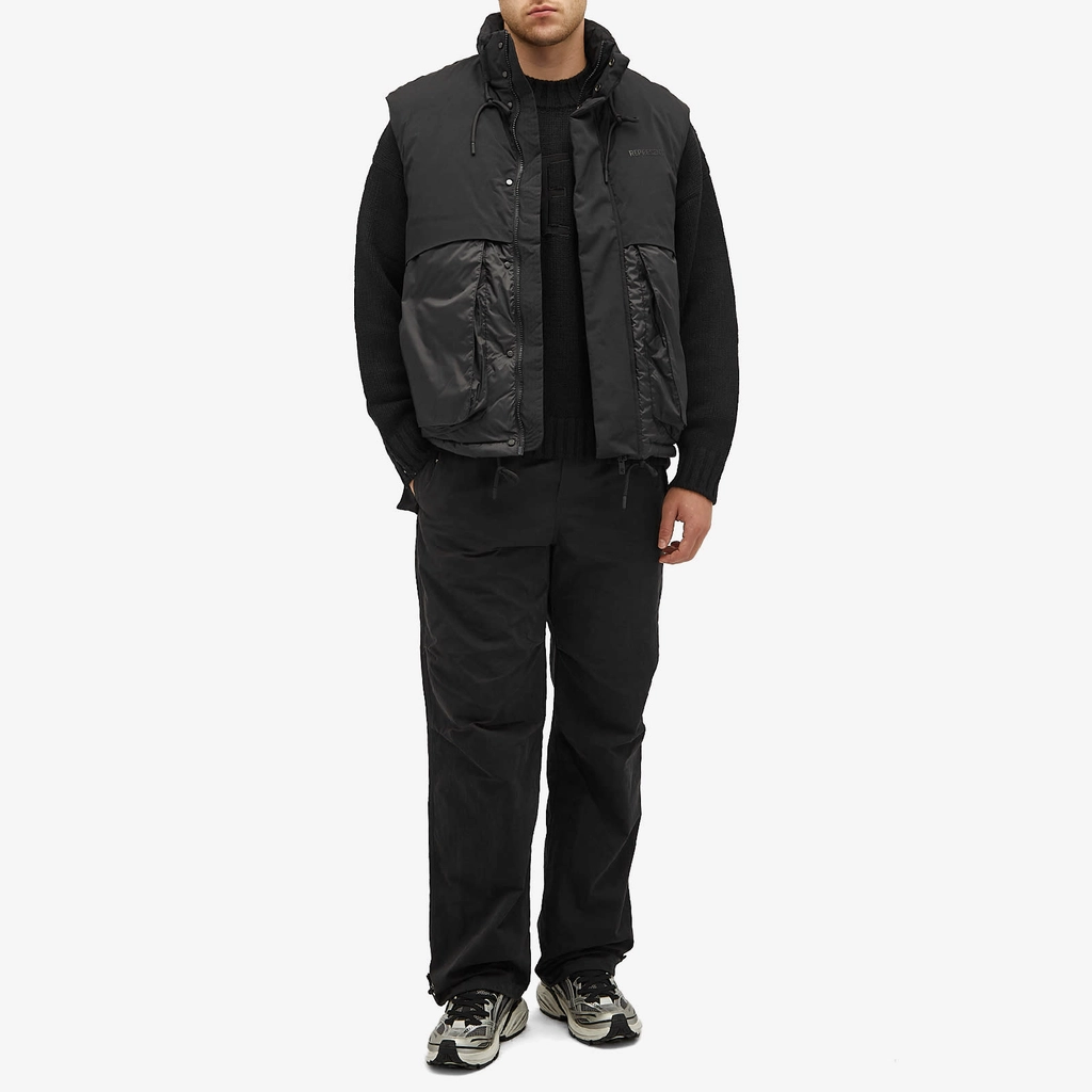 Represent Men's Layered Puffer Gilet Jet Black