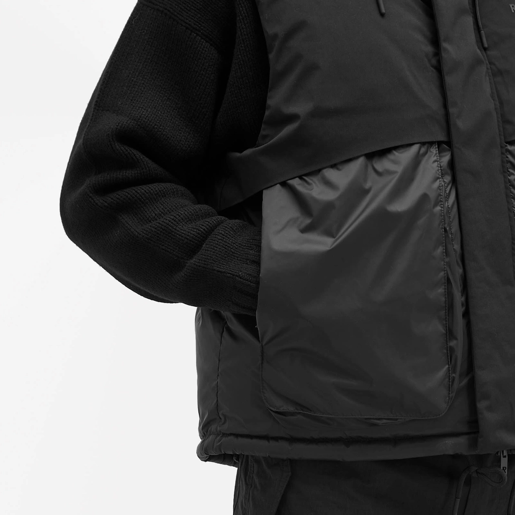 Represent Men's Layered Puffer Gilet Jet Black