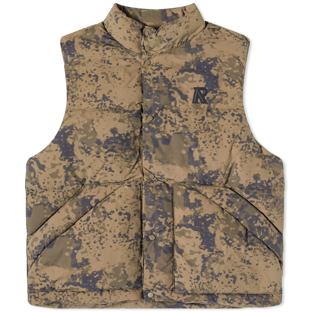 Represent Men's Nylon Puffer Gilet Camo