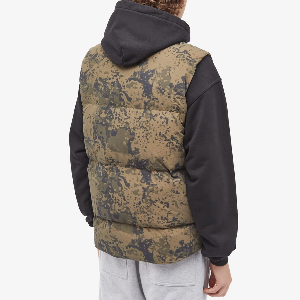 Represent Men's Nylon Puffer Gilet Camo