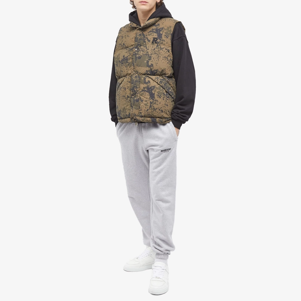 Represent Men's Nylon Puffer Gilet Camo