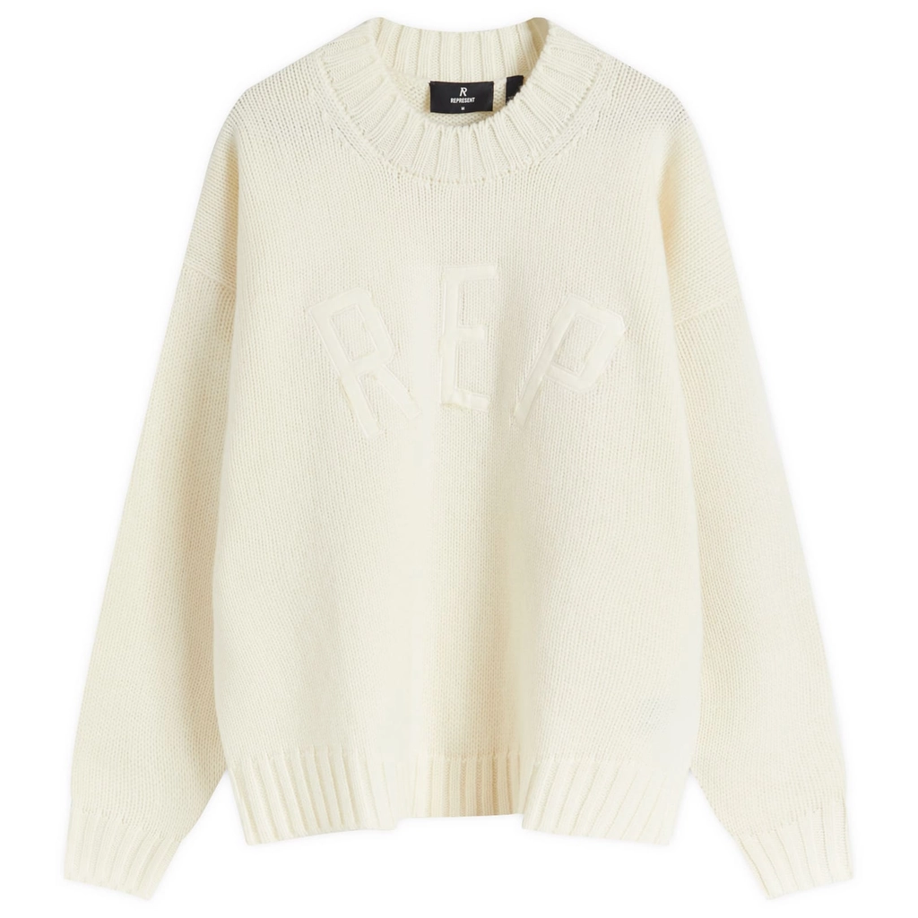 Represent Men's Rep Knit Jumper Oat