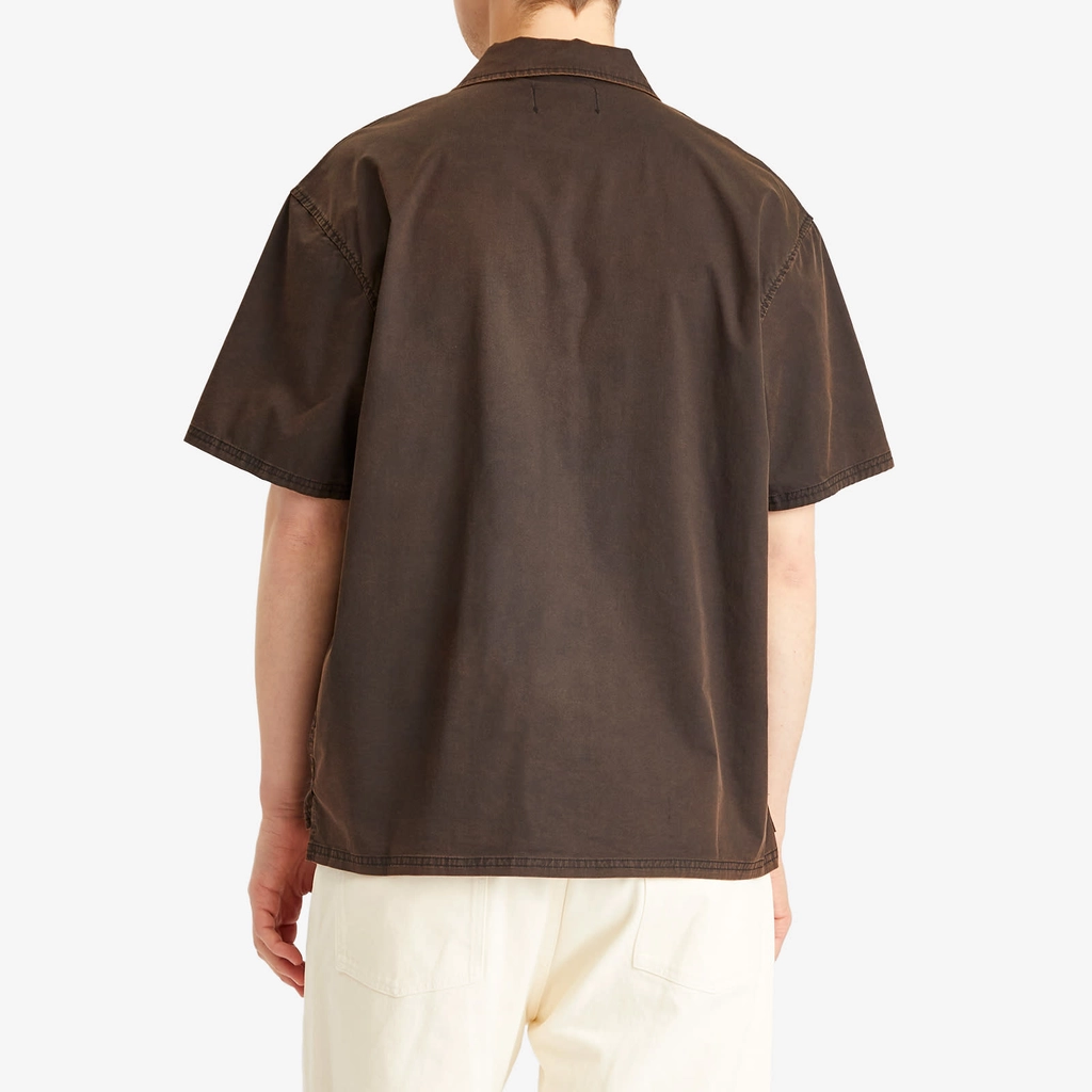 Represent Men's Script Camp Collar Shirt Burnt Black