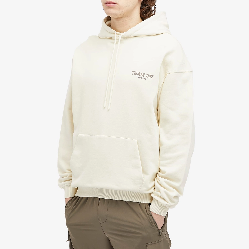 Represent Men's Team 247 Oversized Hoodie Cream