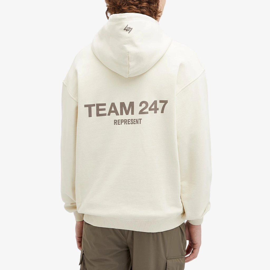 Represent Men's Team 247 Oversized Hoodie Cream