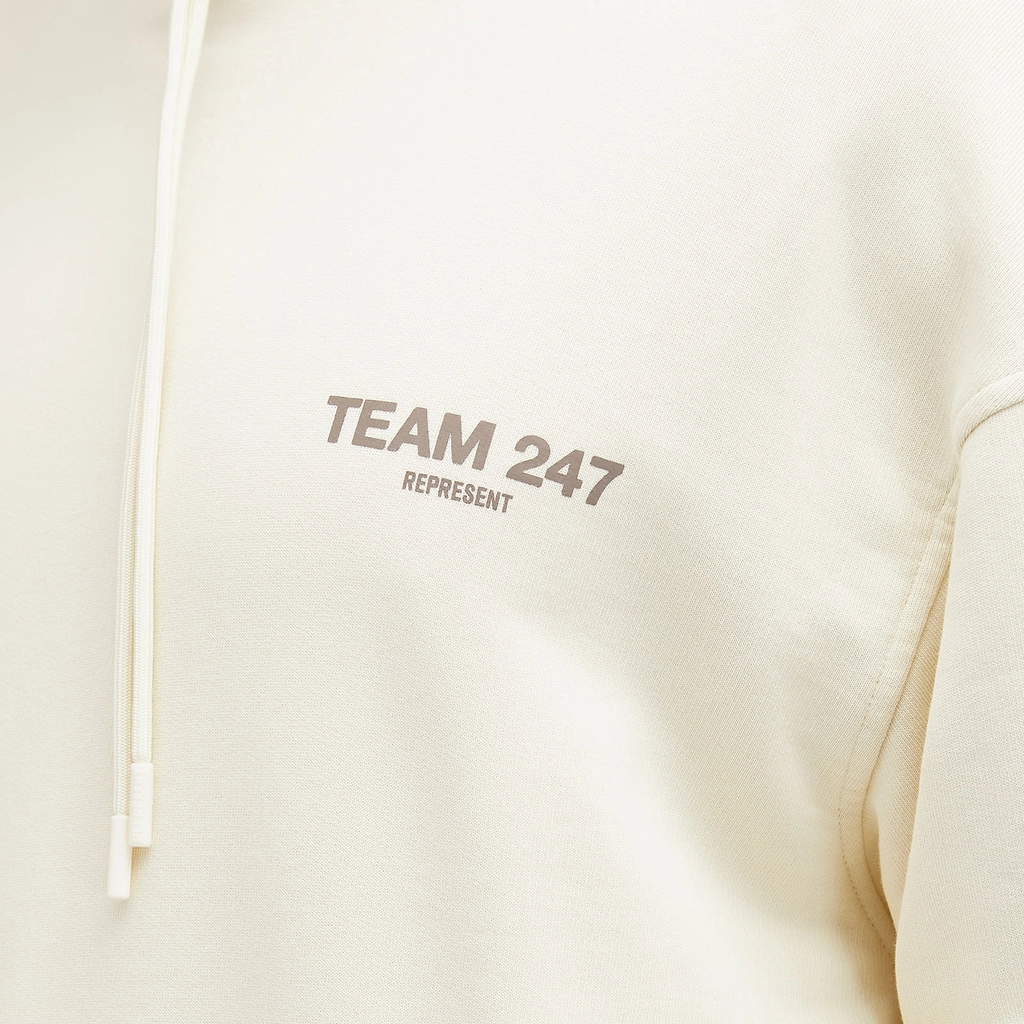 Represent Men's Team 247 Oversized Hoodie Cream