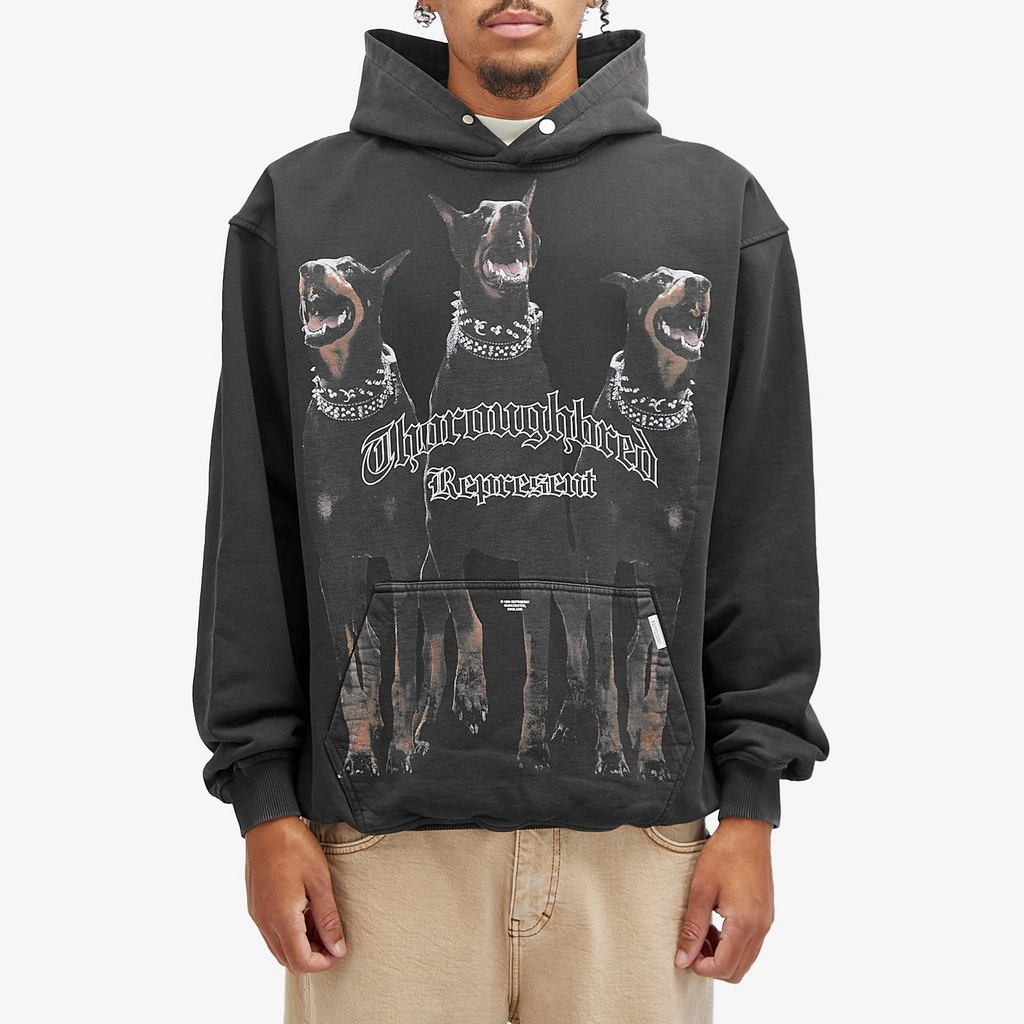 Represent Men's Thoroughbred Hoodie Vintage Black