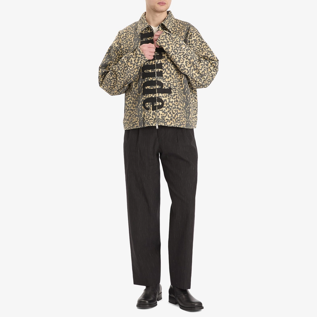 Rhude Men's Leopard Work Jacket Black/Tan