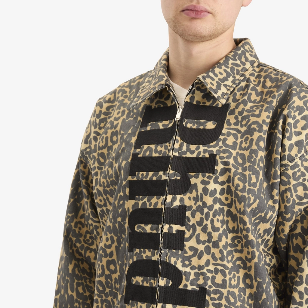 Rhude Men's Leopard Work Jacket Black/Tan