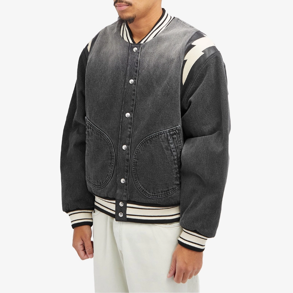 Rhude Men's Lighting Bomber Jacket Black