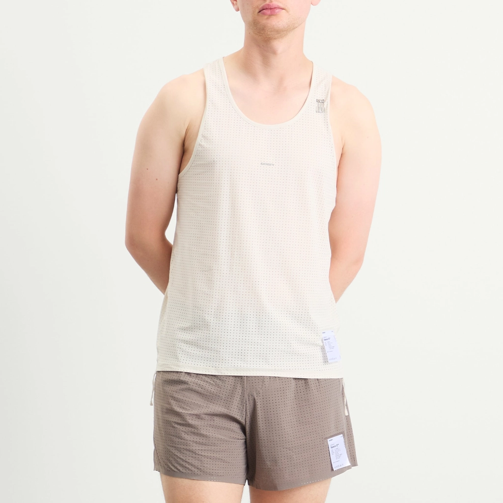 Satisfy Men's Space-O Singlet Off-White