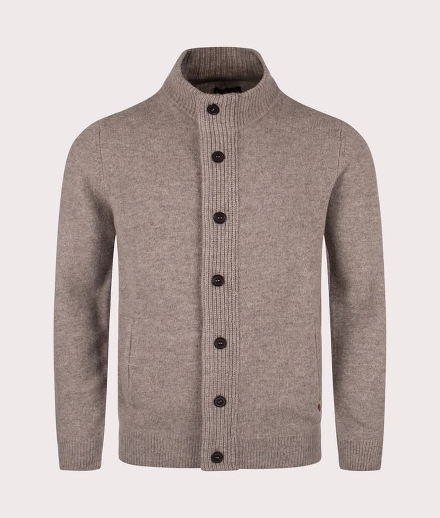 Barbour Mens Essential Patch Zip Through Knitted Jumper