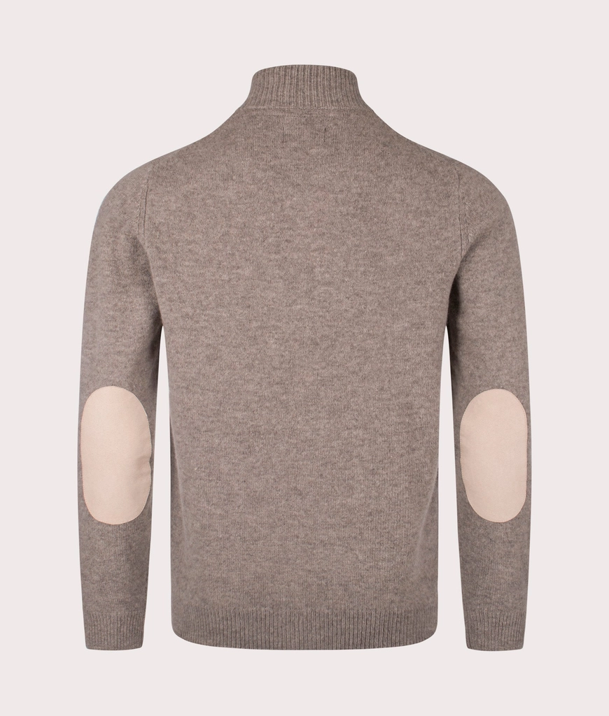 Barbour Mens Essential Patch Zip Through Knitted Jumper