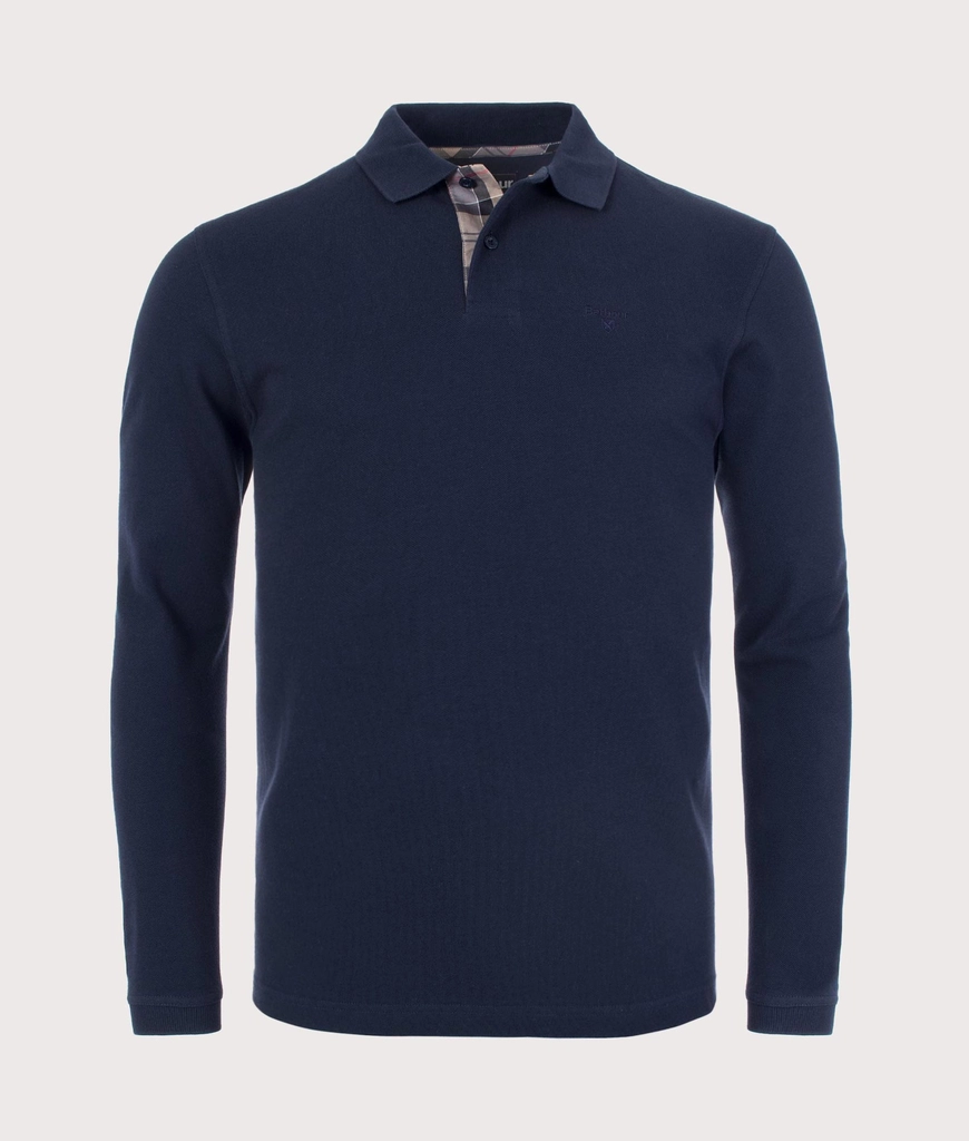 Barbour Mens Long Sleeve Tartan Placket Polo Shirt