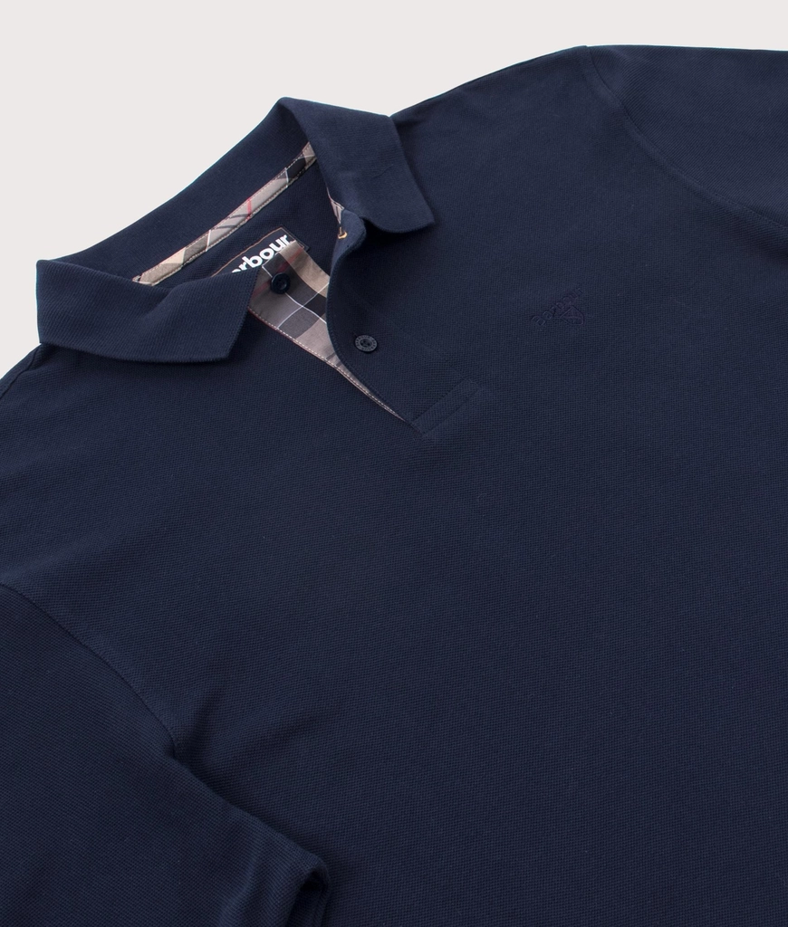 Barbour Mens Long Sleeve Tartan Placket Polo Shirt