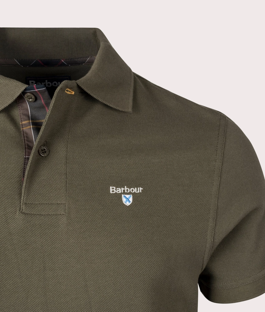 Barbour Mens Tartan Pique Polo Shirt