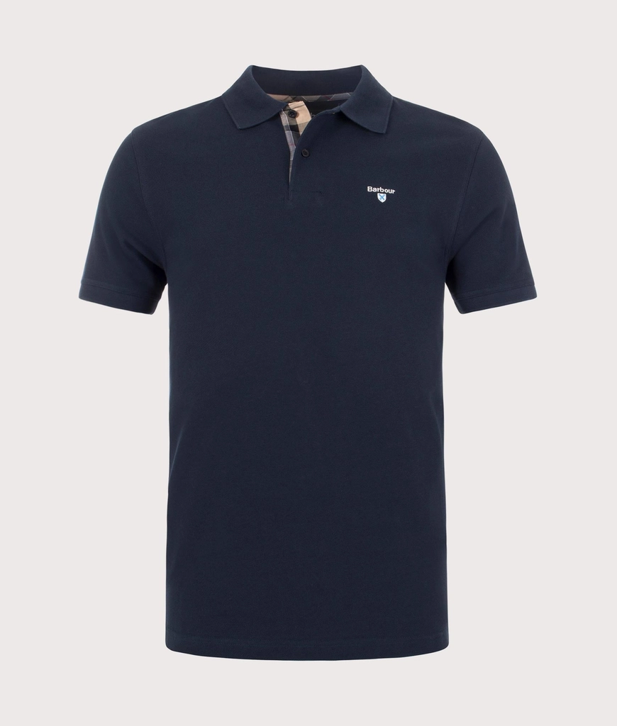 Barbour Mens Tartan Placket Pique Polo