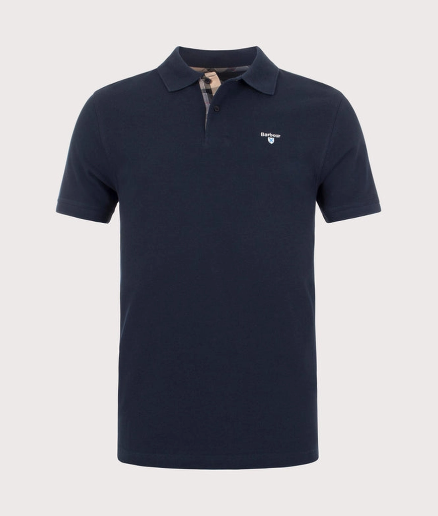 Barbour Mens Tartan Placket Pique Polo