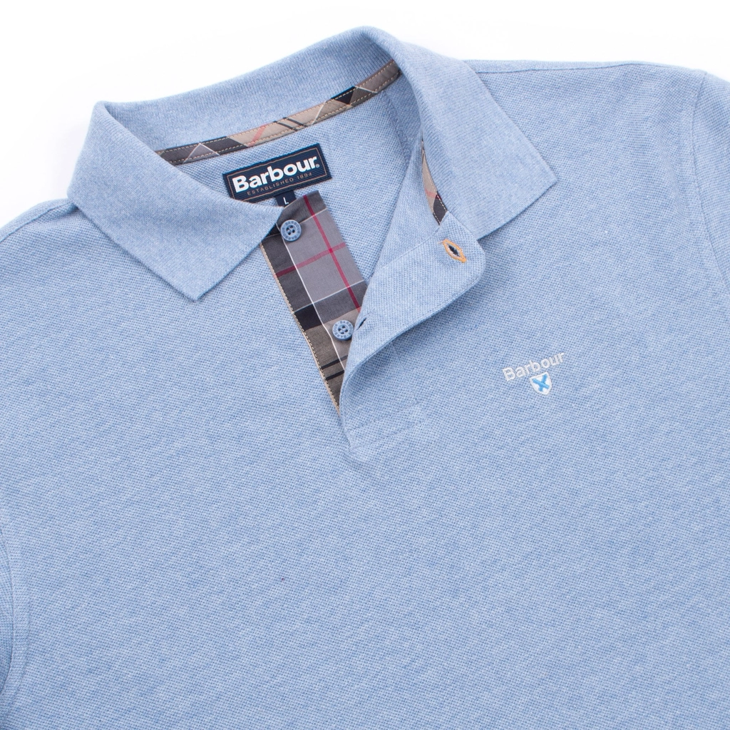 Barbour Mens Tartan Placket Pique Polo