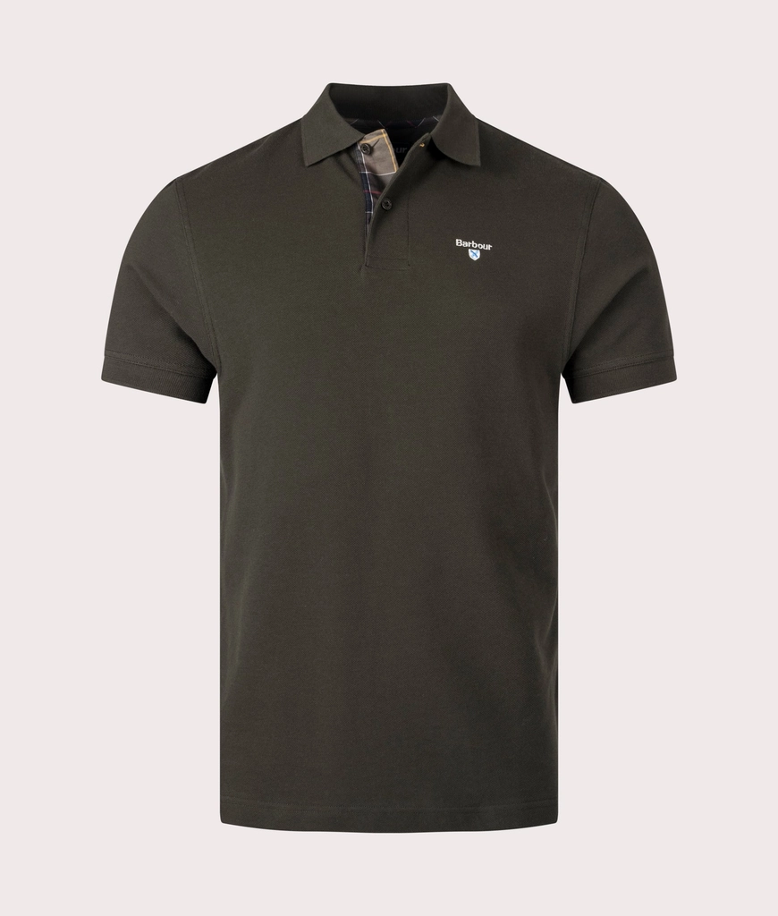 Barbour Mens Tartan Pique Polo Shirt