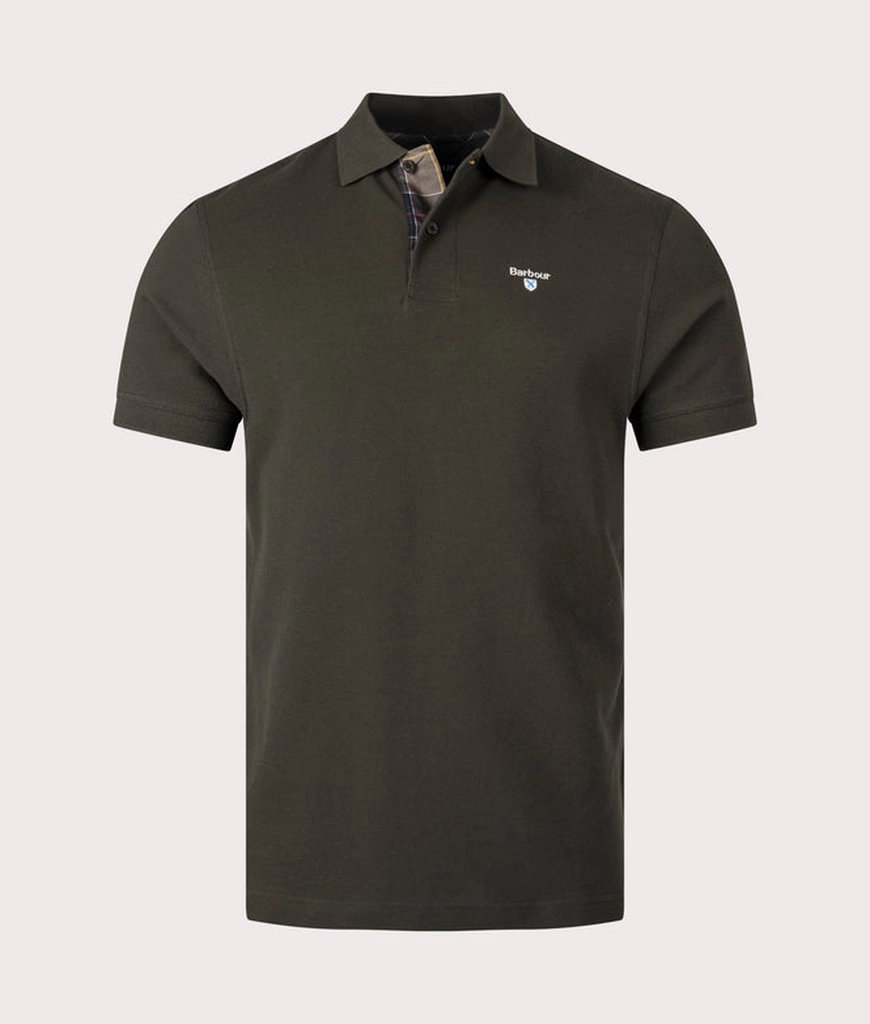 Barbour Mens Tartan Pique Polo Shirt