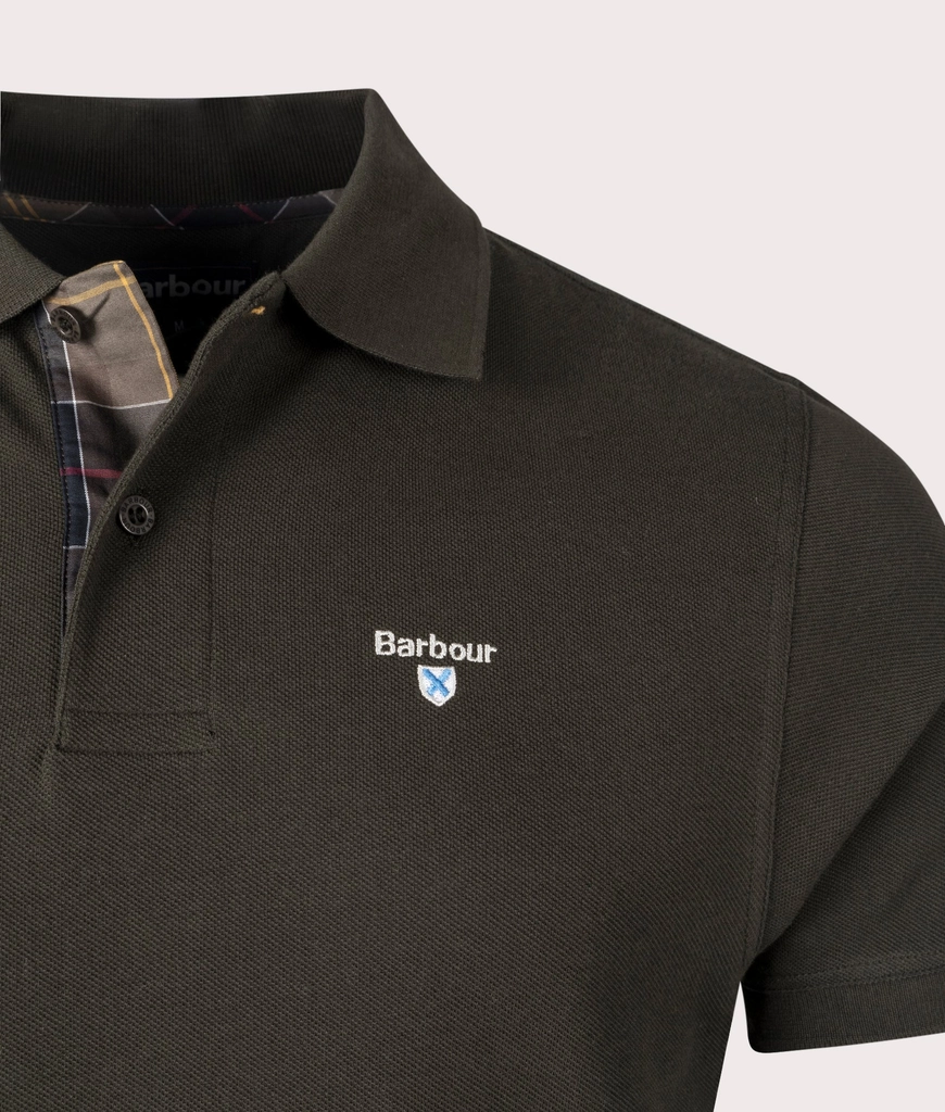 Barbour Mens Tartan Pique Polo Shirt