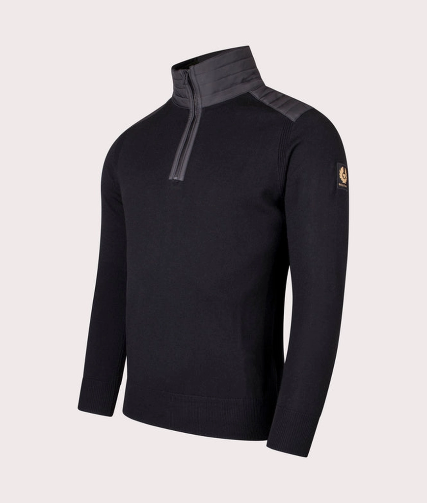 Belstaff Mens Kilmington Quarter Zip Jumper