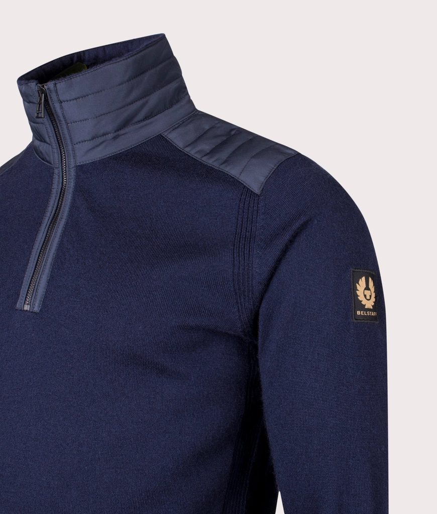 Belstaff Mens Kilmington Quarter Zip Jumper