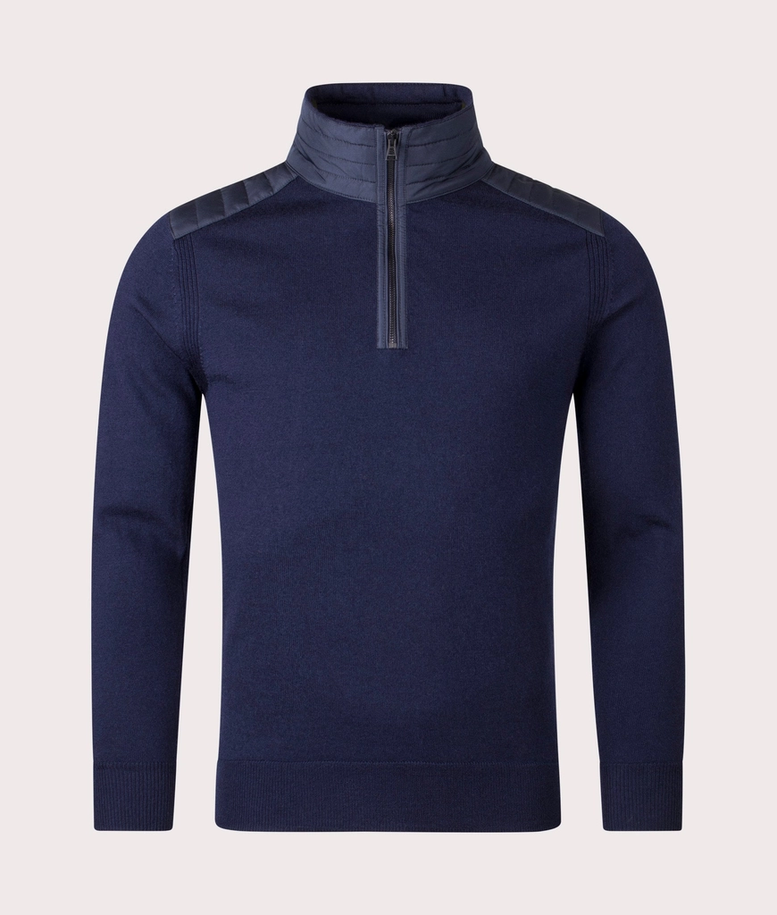Belstaff Mens Kilmington Quarter Zip Jumper