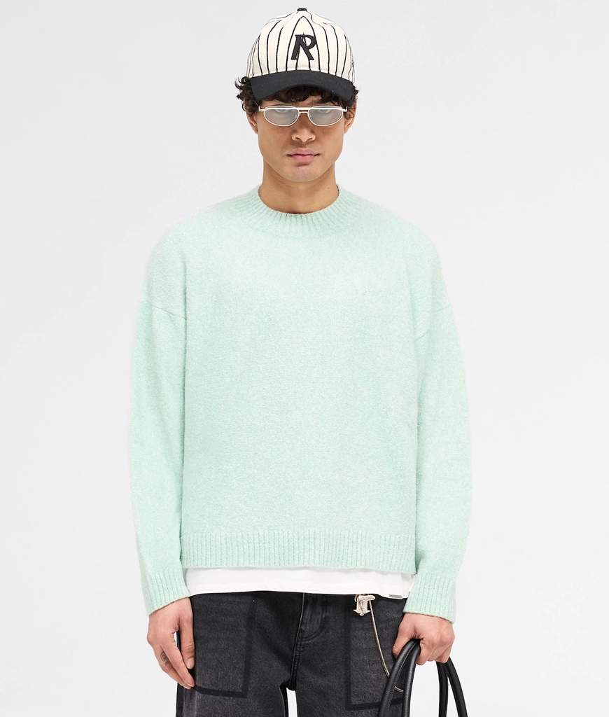 Represent Mens Oversized Fit Marled Knit Jumper