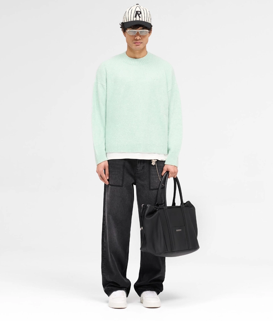 Represent Mens Oversized Fit Marled Knit Jumper
