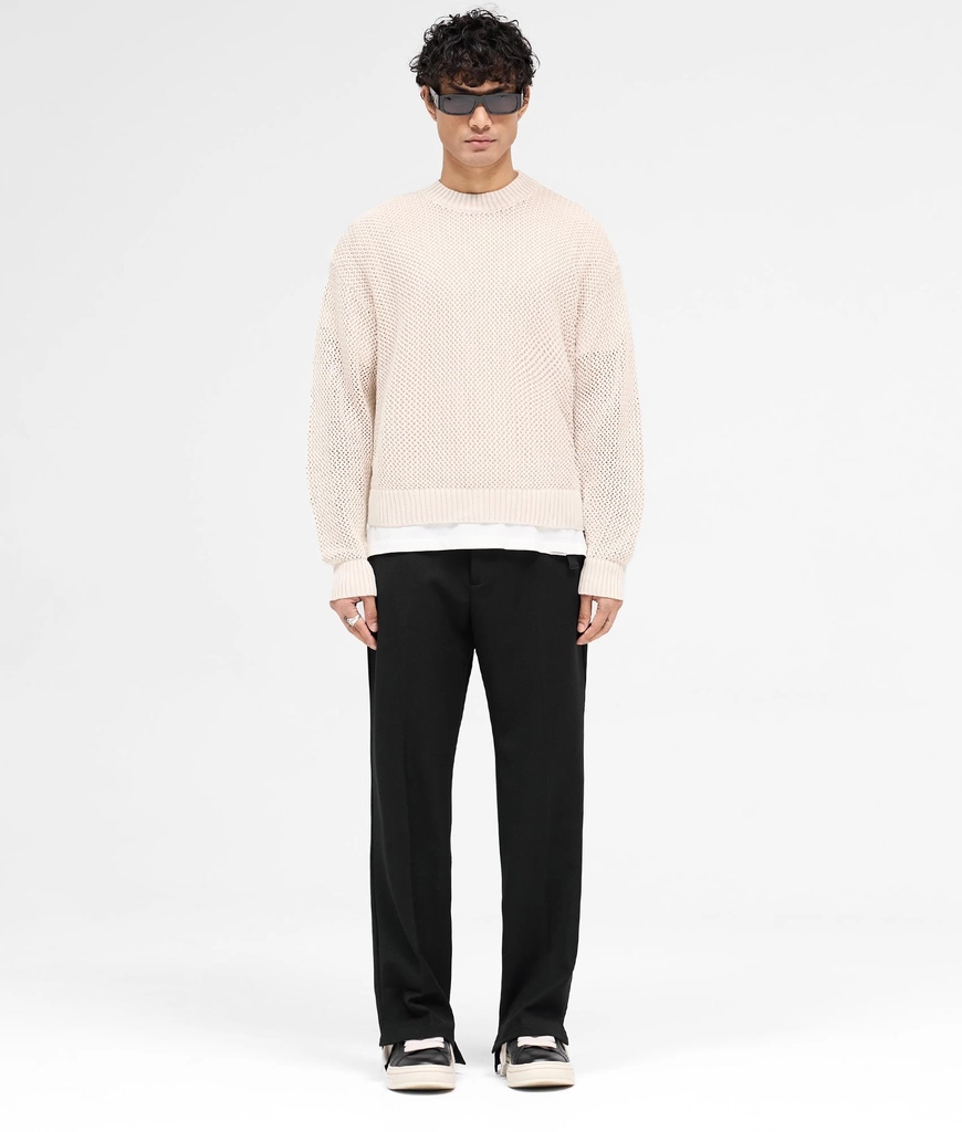 Represent Mens Oversized Fit Open Gauge Knit Jumper