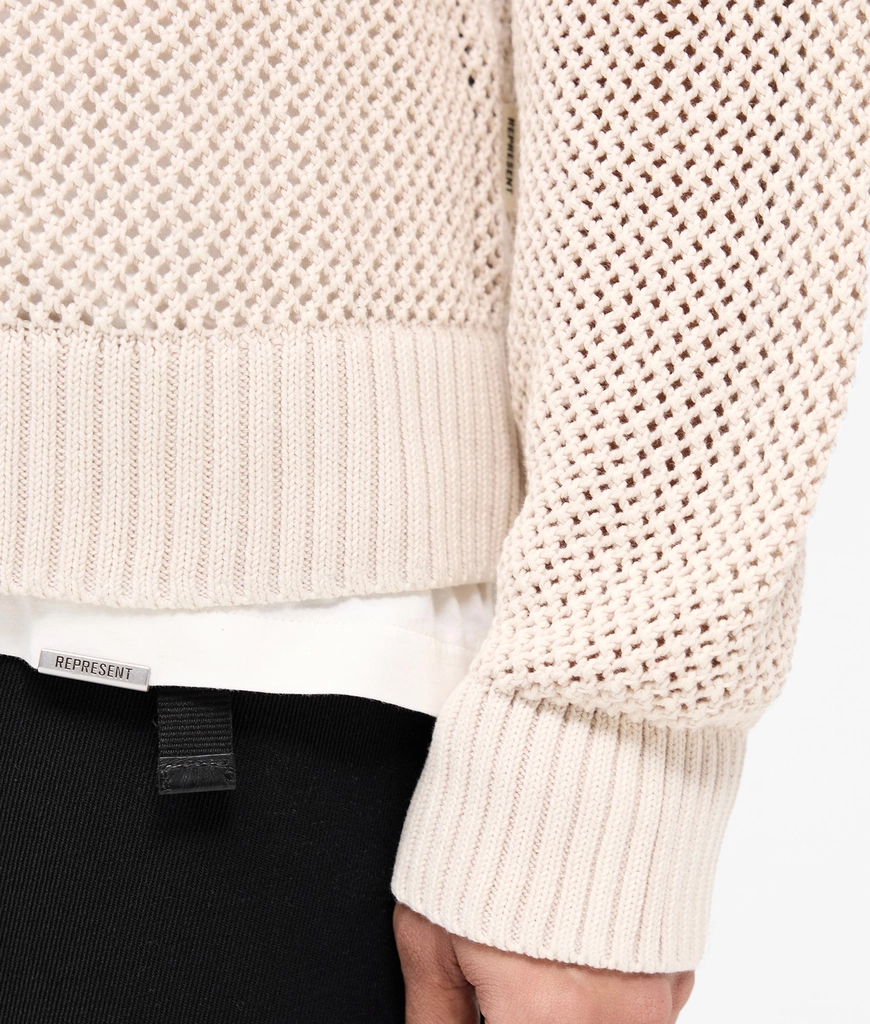Represent Mens Oversized Fit Open Gauge Knit Jumper