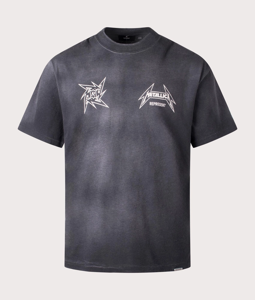 Represent Mens Oversized fit  x Metallica Local Crew T-Shirt